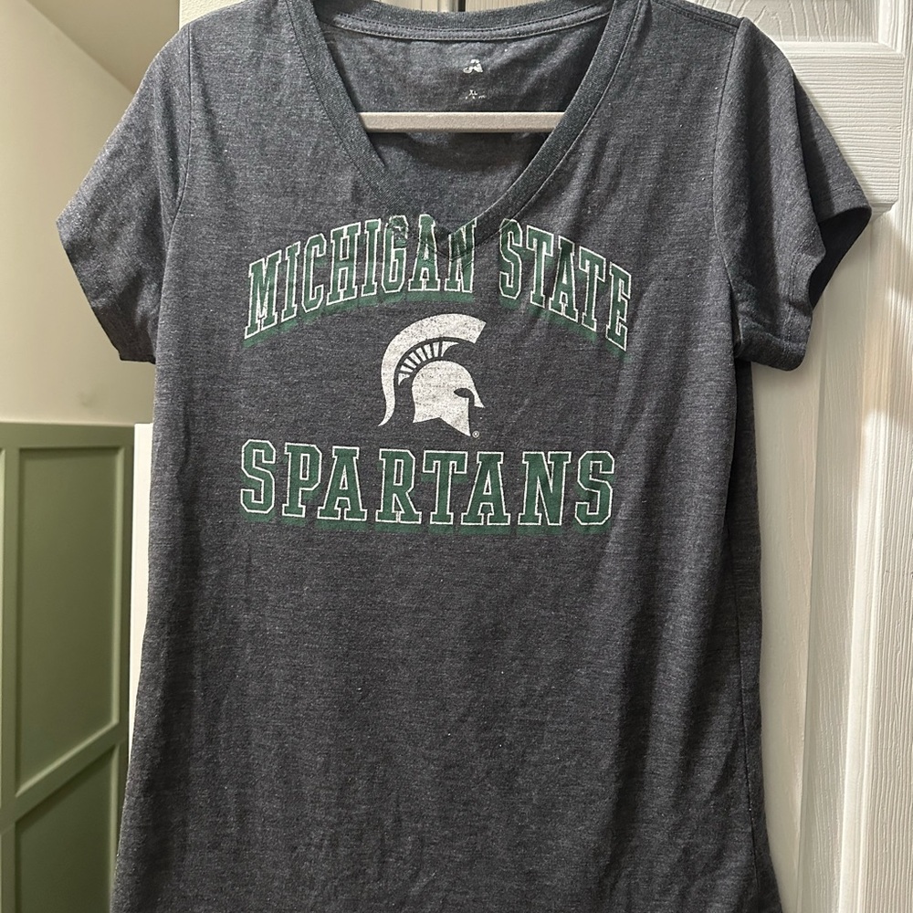 Gray Michigan State Spartans Women's Top